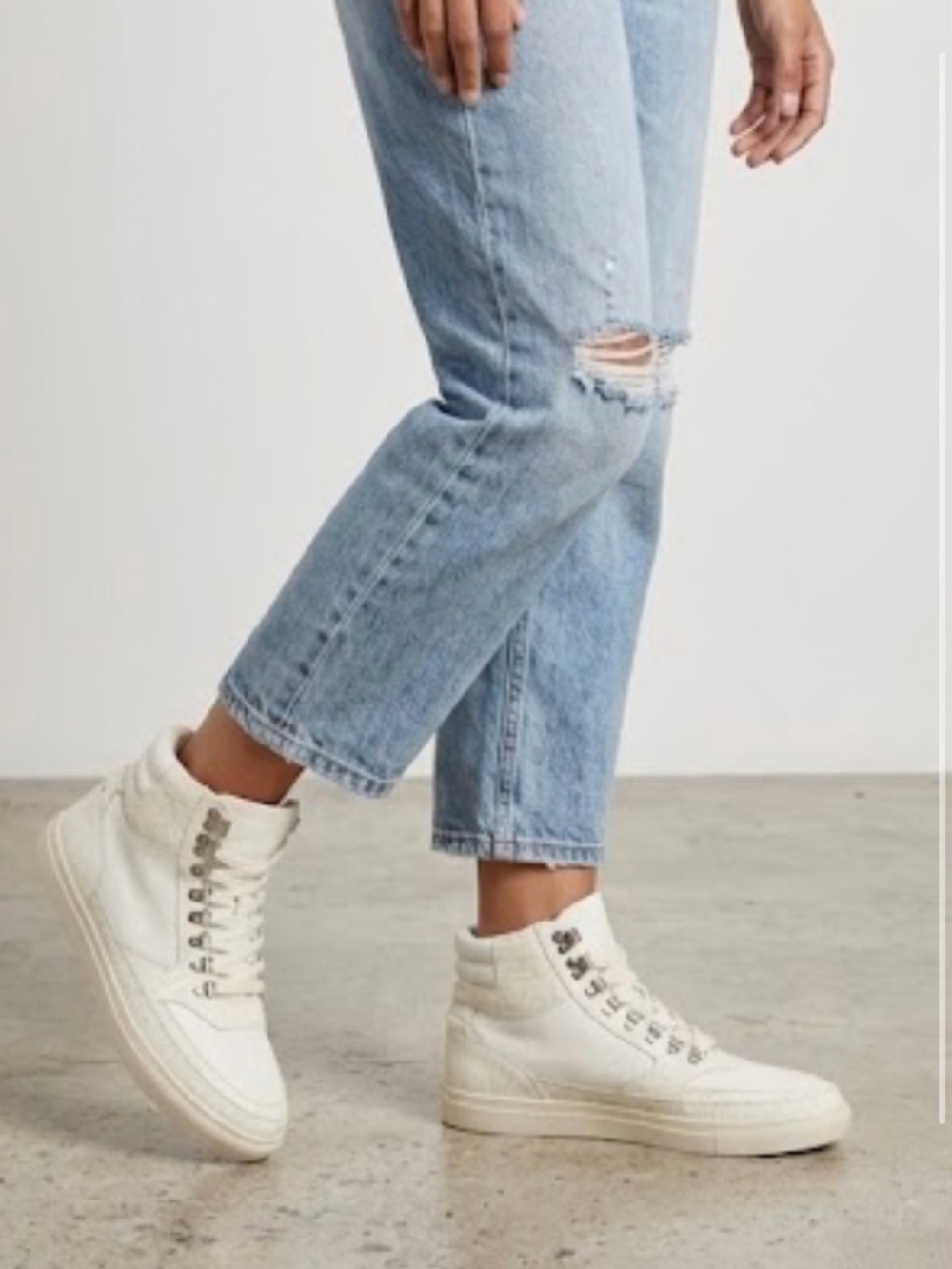 Women’s Matisse Hailey Snake print High-Top Casual Sneakers in Off-White